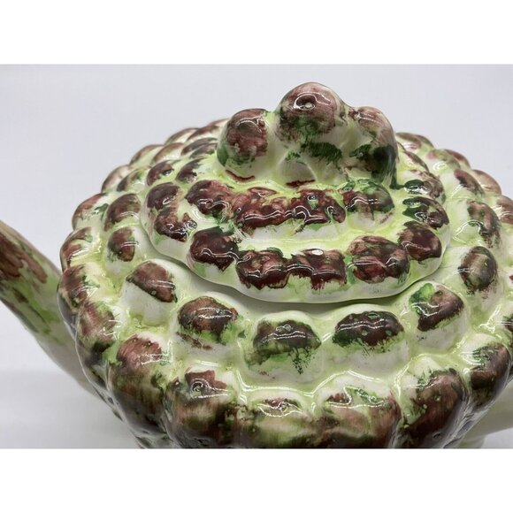 Ceramic Asparagus Vintage Teapot w/ Lid by Seymour Mann Hand Painted Collectible - Picture 10 of 16